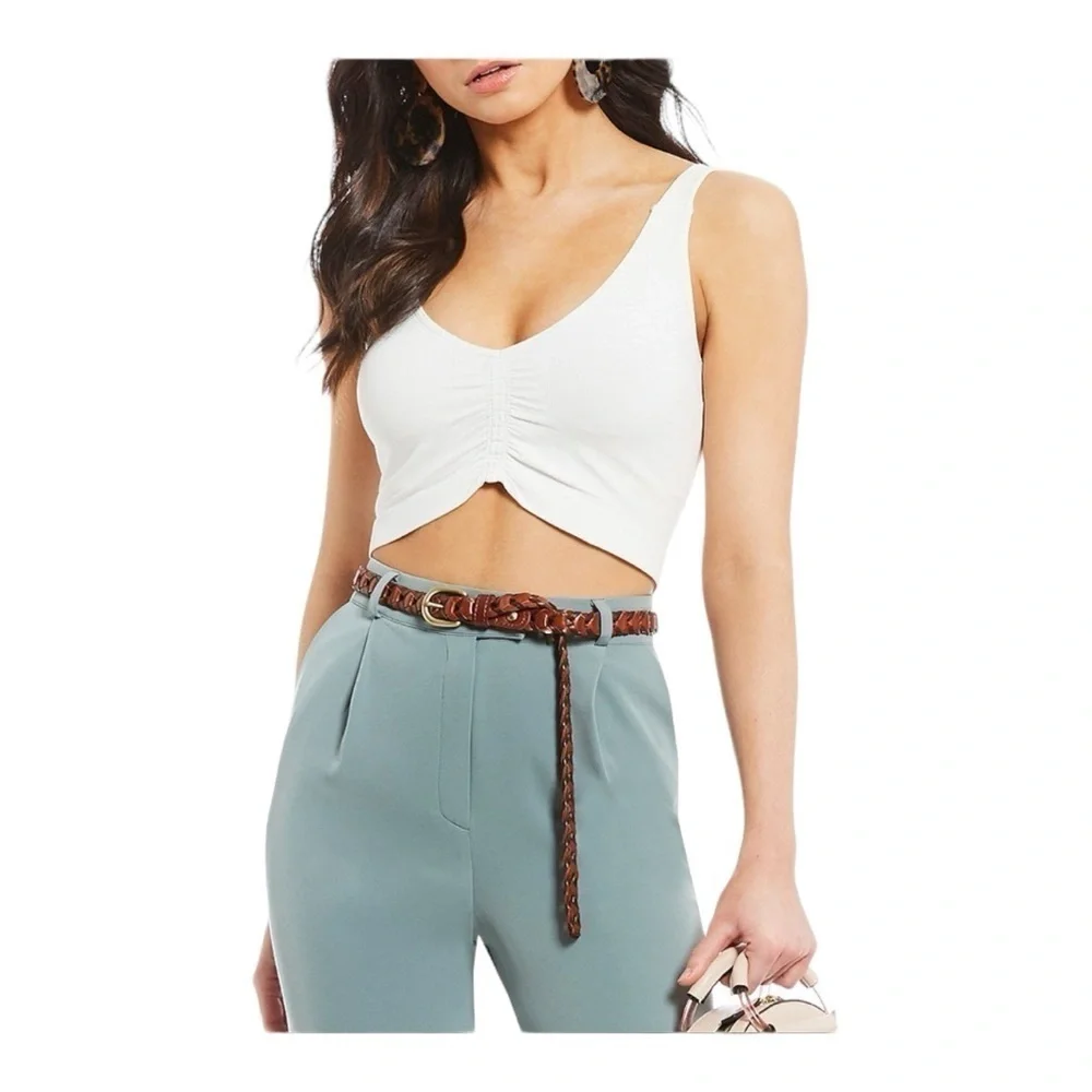 Chain Link Woven, Genuine Leather Belt, size S/M